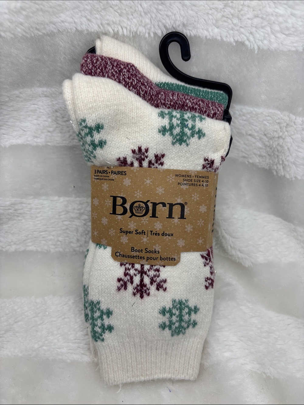 Born 3-pairs Super Soft Boot Socks